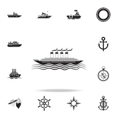 passenger ship icon. Detailed set of ship icons. Premium graphic design. One of the collection icons for websites, web design, mobile app