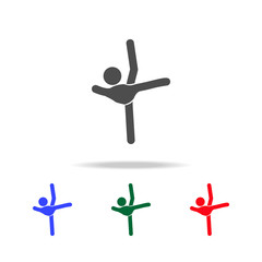 Gymnastics rhythmic sport  icons. Elements of sport element in multi colored icons. Premium quality graphic design icon. Simple icon for websites, web design, mobile app
