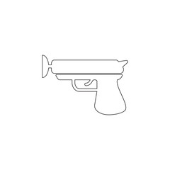 toy gun with Velcro icon. Toy element icon. Premium quality graphic design icon. Baby Signs, outline symbols collection icon for websites, web design, mobile app on white background