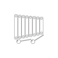 Vibraphone marimba icon. Toy element icon. Premium quality graphic design icon. Baby Signs, outline symbols collection icon for websites, web design, mobile app on white background