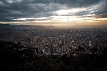 Skyline of Bogota from Monserrate