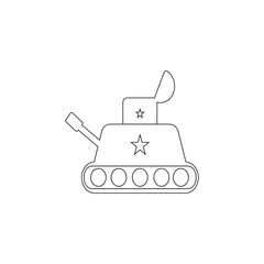 Tank toy icon. Toy element icon. Premium quality graphic design icon. Baby Signs, outline symbols collection icon for websites, web design, mobile app on white background