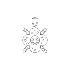 christmas ball icon. Toy element icon. Premium quality graphic design icon. Baby Signs, outline symbols collection icon for websites, web design, mobile app on white background