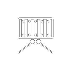 Baby vibraphone marimba icon. Toy element icon. Premium quality graphic design icon. Baby Signs, outline symbols collection icon for websites, web design, mobile app on white background