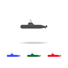 Military submarine  icons. Elements of transport element in multi colored icons. Premium quality graphic design icon. Simple icon for websites, web design © gunayaliyeva