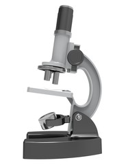 Microscope 3d illustration isolated on the white background