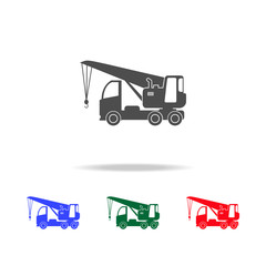 Truck Crane Silhouette  icons. Elements of transport element in multi colored icons. Premium quality graphic design icon. Simple icon for websites, web design