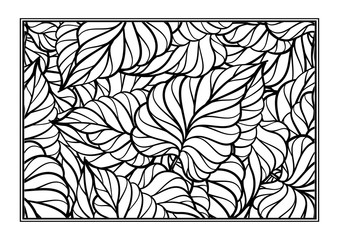 Floral ornamental coloring page for art therapy