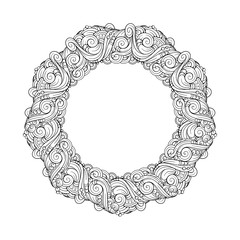 Vector abstract elements black and white frame.