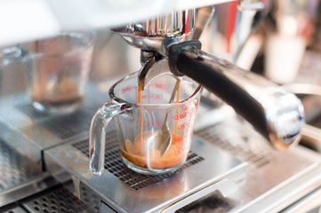 black coffee lover on coffee maker