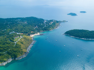 Fototapeta premium Aerial view of Nai Harn beach Phuket