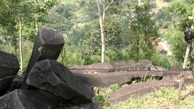 Gunung Padang in Karyamukti village, Cianjur, Indonesia. This site is carbon dated at 5000 BC and predates even the pyramids.