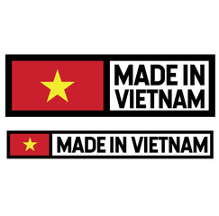 Made in Vietnam label on white