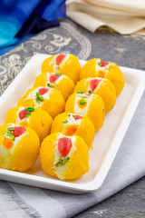 Indian Delicious Bengali Sweet Food Also Know as Bangla Sweet or Bengali Dessert Made From Syrup, Cream, Milk, Khoya or Flavour