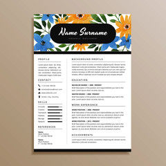professional resume cv template design