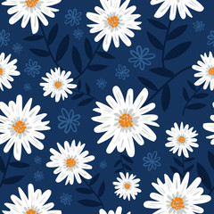 colorful cute floral flower seamless pattern design
