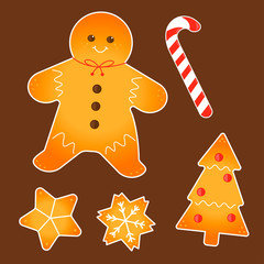 candy new year set gingerbread man
