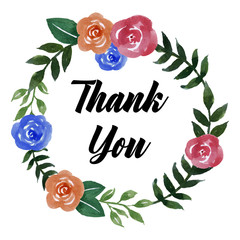 watercolor floral flower wreath design