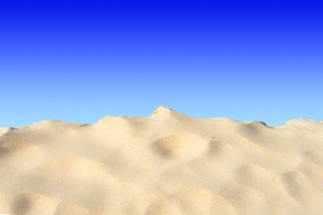Fototapeta na wymiar Sand Dunes Blue Sky Backdrop