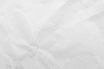 White crumpled paper texture background. Close-up.