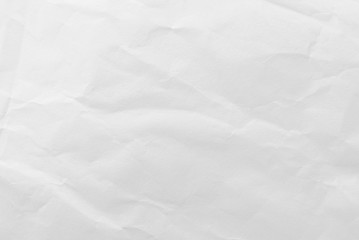 White crumpled paper texture background. Close-up.