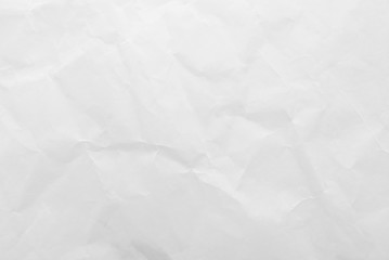 White crumpled paper texture background. Close-up.