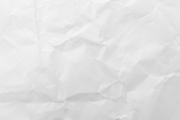 White crumpled paper texture background. Close-up.