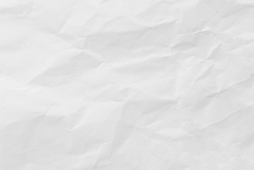 White crumpled paper texture background. Close-up.