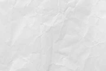 White crumpled paper texture background. Close-up.