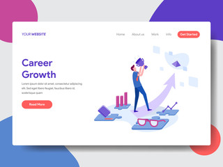 Landing page template of Career Development Concept. Modern flat design concept of web page design for website and mobile website.Vector illustration