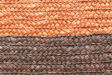 Close up wicker basket texture for use as background . Woven basket texture.