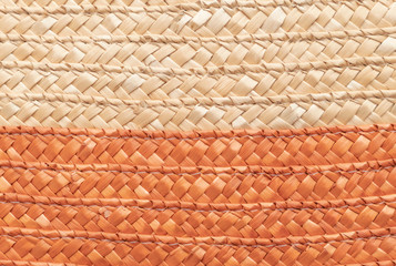 Close up wicker basket texture for use as background . Woven basket texture.
