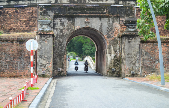 The gate of Hue Palace, Imperial Palace moat, Vietnam