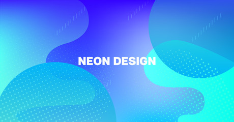 Bright Neon Gradient Overlay Futuristic Vector Pattern. Fluid Color Retro Tech Glitch Circles Cover. Festival Poster Business Internet Background. Cool Simple Main Web Page Iridescent Geometric Design