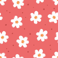 colorful floral flower seamless pattern design