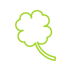 Trendy thin line Four leaf clover icon. Vector illustration symbol of luck for patrick's day holiday or other concepts of luck, motivation, success on business and profession