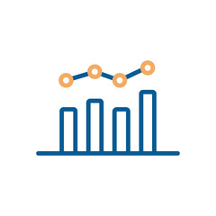 Trendy vector thin line icon for data analysis, finance, business monitoring, management and report. Infographic element