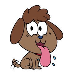 Happy puppy friend cartoon 