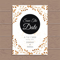 vintage wedding invitation template design