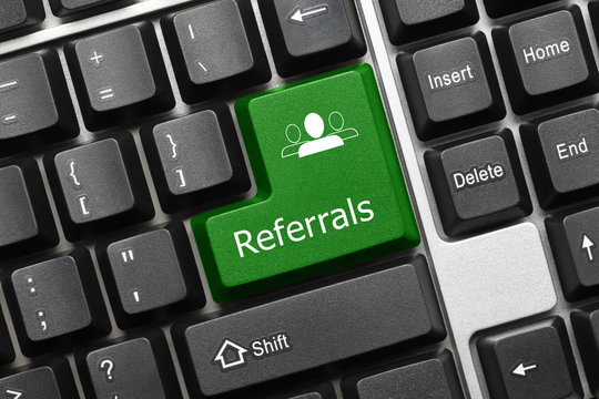 Conceptual keyboard - Referrals (green key)