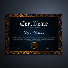 professional elegant certificate template design