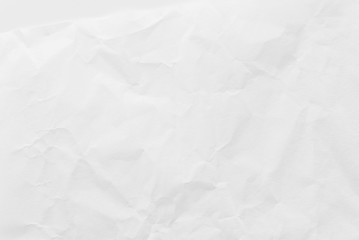 White crumpled paper texture background. Close-up.
