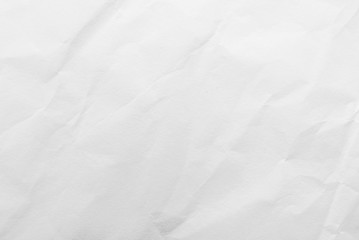 White crumpled paper texture background. Close-up.