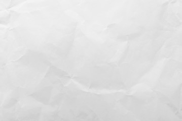 White crumpled paper texture background. Close-up.