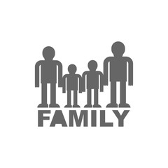 Family symbol. kind sign icon. Parents and children. Vector illustration