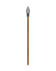 Spear isolated. pole weapons. lance isolated. Battle shaft