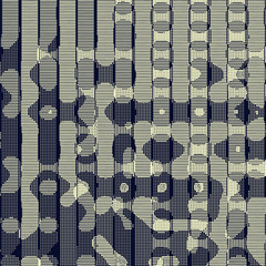 Abstract grunge vector background. Monochrome grid composition of irregular overlapping graphic elements.
