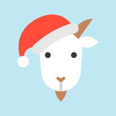 goat wearing santa hat avatar icon