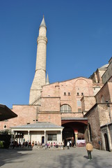 Fototapeta na wymiar A Beautiful Minaret of a Turkish Mosque From Istanbul