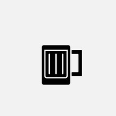 Mug of beer icon. Beer concept symbol design. Stock - Vector illustration can be used for web.